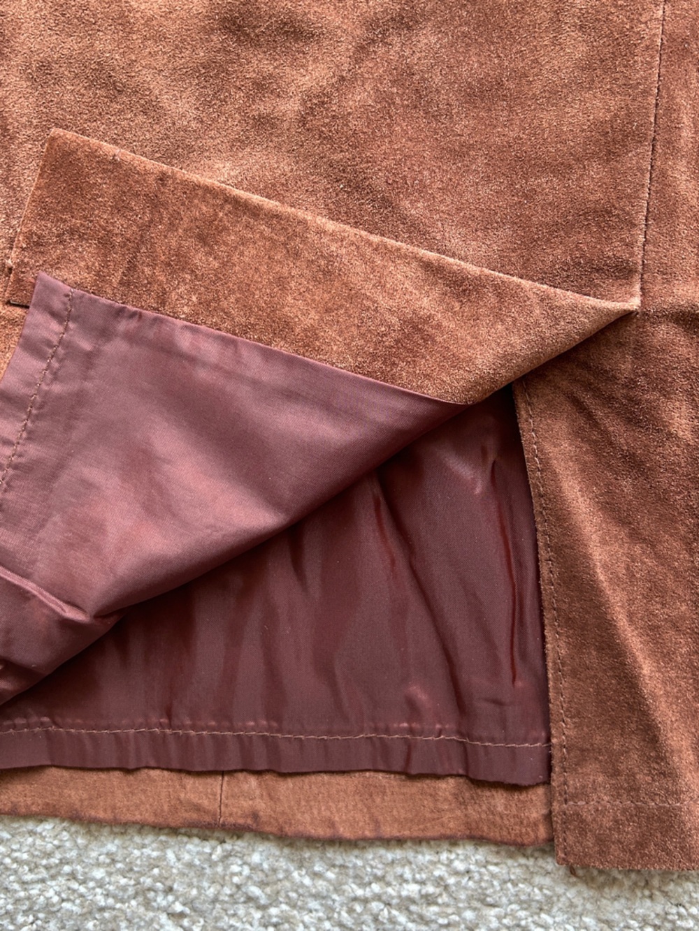 Vintage Suede Pencil Skirt - Picture 5 of 5